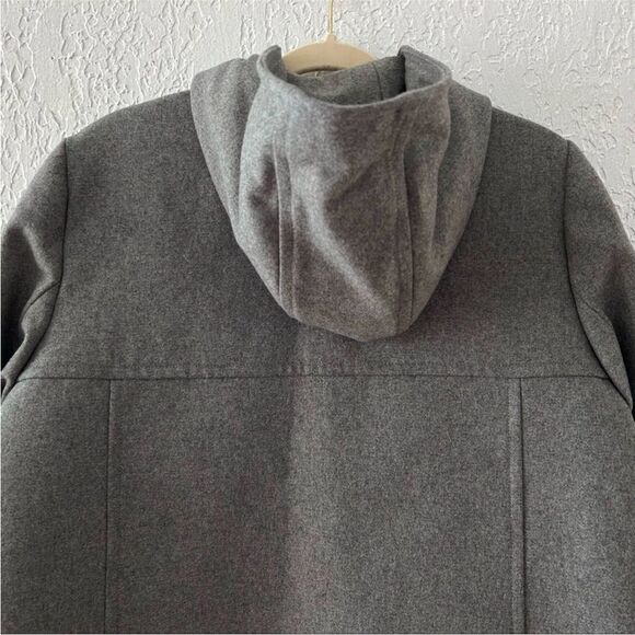 J. Crew Classic Toggle Duffle Italian Melton Wool Peacoat Winter Jacket Grey 4 - Picture 6 of 14
